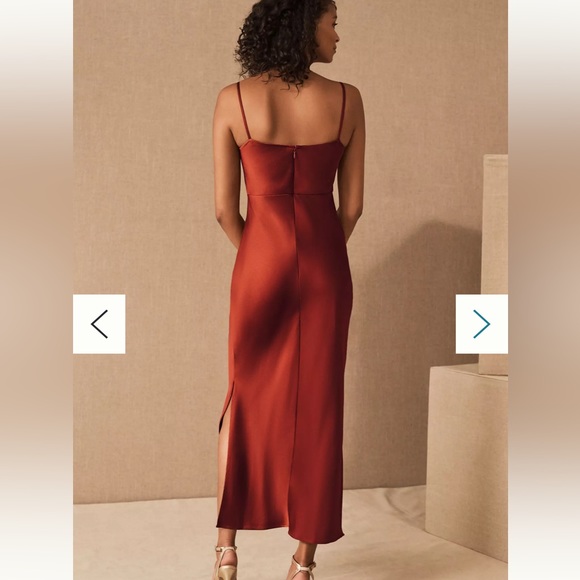 BHLDN Cali Satin Charmeuse Midi Dress - Picture 2 of 3